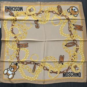 NWT - Authentic - Moschino 100% Silk Scarf